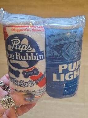New Pups Blue Ribbon Set of Two Squeaky Toys